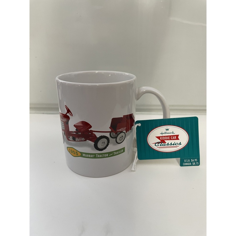 Hallmark Kiddie Car Classics 1955 Murray Tractor & Trailer Coffee Mug Cup White